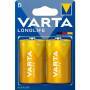 Varta Longlife Extra D - Single-use battery - Alkaline - 1.5 V - 2 pc(s) - Blue,Yellow - D