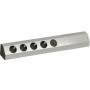 Bachmann 923.007 - 2 m - 4 AC outlet(s) - Indoor - Type F - Stainless Steel - 1 pc(s)