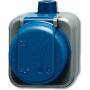 BUSCH JAEGER 2083-0-0343 - CEE 7/3 - Blue - Grey - IP66 - 250 V - 16 A - 74 mm