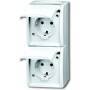 BUSCH JAEGER 20-02 EW-54 - CEE 7/3 - 2P+E - White - IP44 - 250 V - 16 A