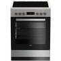 BEKO FSM67320GXS - Freestanding cooker - Stainless steel - Rotary - Top front - Ceramic - 4 zone(s)