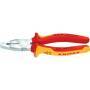 KNIPEX 01 06 190 - Lineman's pliers - Chromium-vanadium steel - Plastic - Red/Orange - 19 cm - 320 g