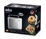 Braun 2-Schlitz Toaster ID Frühstückskollektion HT5010WH