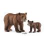 schleich® Wild Life 42473 Grizzlybär-Mutter mit Jungem