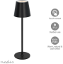 Nedis Tischleuchte  Nedis Sortiment LTOUT05BK LED Tischleuchte schwarz