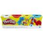 Hasbro Play-Doh 4er Pack Grundfarben blau, gelb, rot und weiß