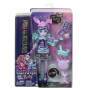 Mattel Monster High Puppe und Pyjamapartyzubehör, Twyla, Schaurig schöne Pyjamaparty