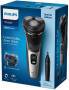 Philips Shaver S3143 02 Series 3000 with Nosetrimmer silver black (S3143/02)