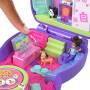 Mattel Polly Pocket Übernachtungsparty-Welpen-Spielset mit 1 kleinen Puppe und zwei Hündchen, Spielz