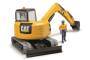 Bruder Cat Mini Excavator with worker - Excavator model - Plastic - 1:16 - Cat - Not for children under 36 months - 409 mm