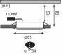 PAULMANN LED-Moebeleinbaustrahler rd 2x2.5W 6VA 3000K ws m/A